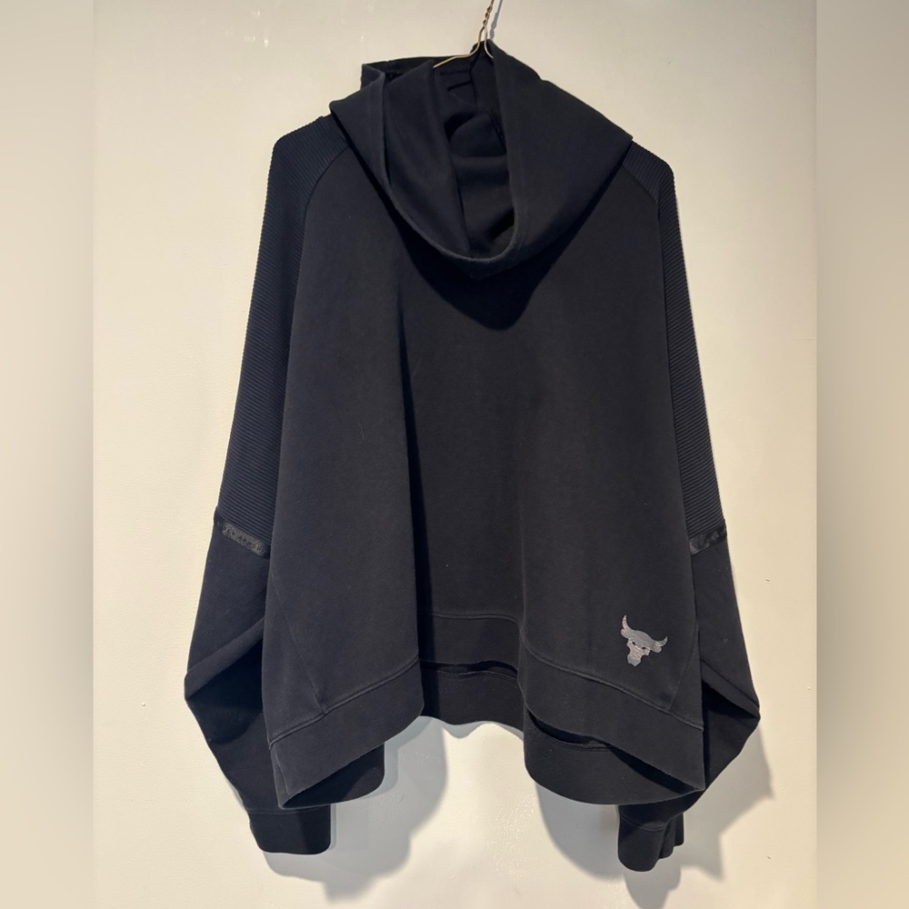 Under Armour Black Oversized Project Rock Poncho Hoodie